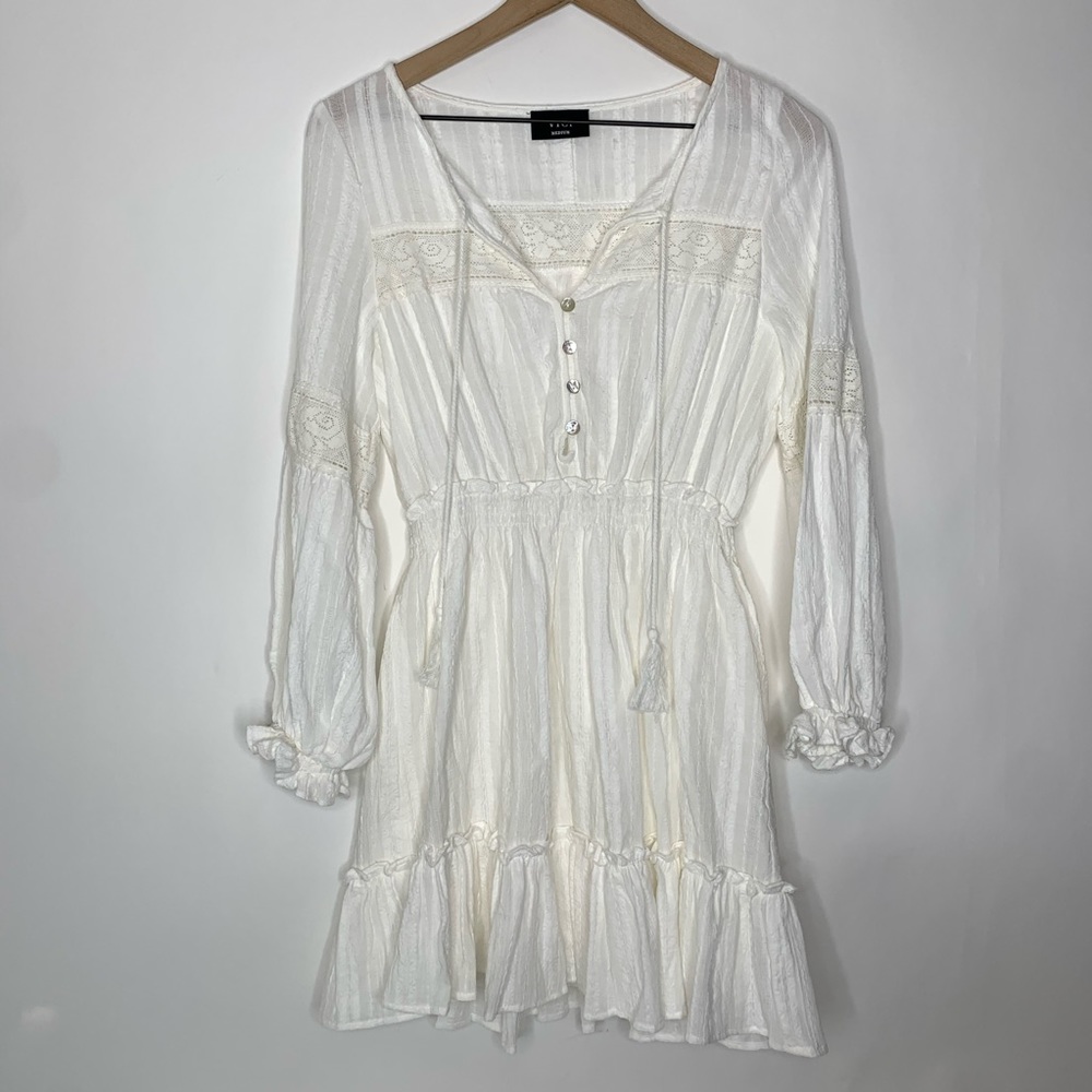 VICI medium dress white babydoll lace ruffles